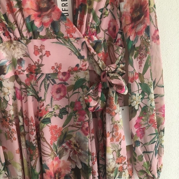 JayGodfrey Midi Dress Multicolored Floral Wrap - Picture 12 of 13